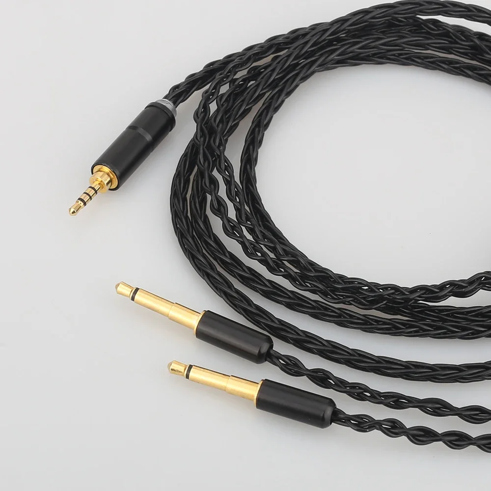 ترقية كابل سماعة الرأس 8 النوى 2.5/3.5 مللي متر/4.4 مللي متر متوازن لسماعة Meze 99 Classics T1P T5P t1 d8000 MDR-Z7 D600 D7100