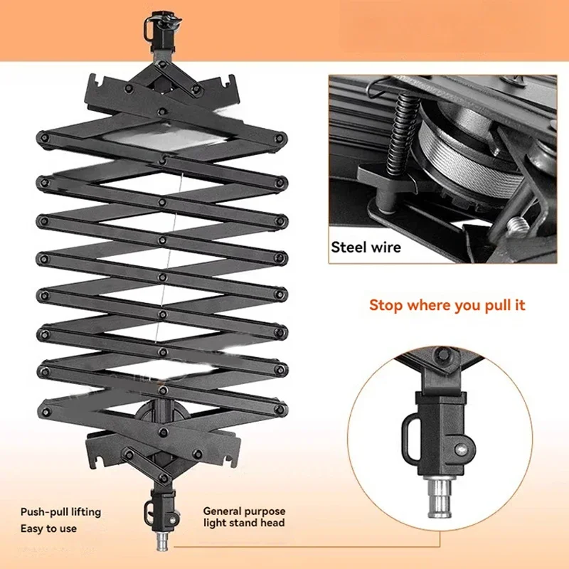 

Photography 200cm/10KG Heavy-Duty Ceiling Wall Mount Boom Arm, Save Space, Stand For Ring Light Strobe Flash Camera Softbox