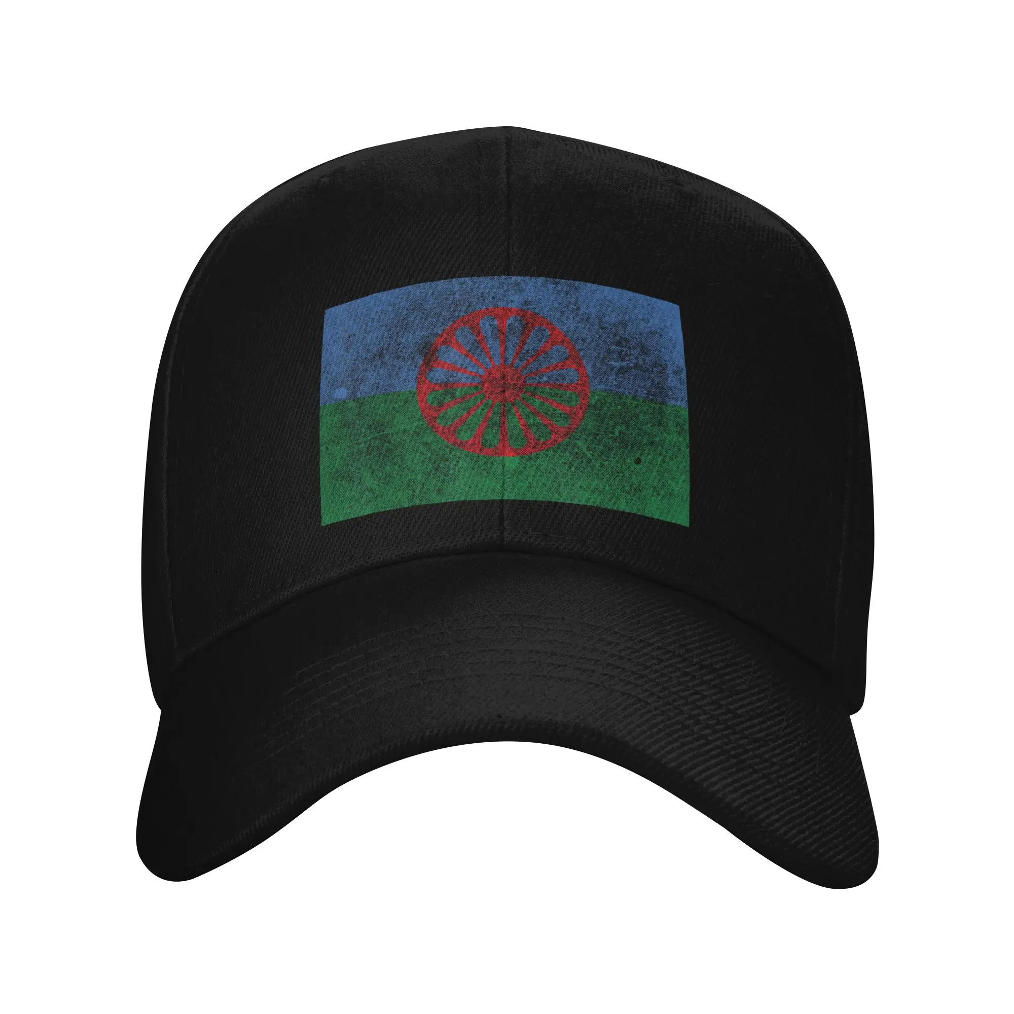 Romani Gypsy Flag Sun Baseball Cap  Spring Street Style Trucker Hat For Couple Women Kpop Rock Baseball Caps