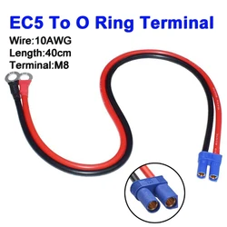 EC5 To O-Type Terminal Line 10AWG Charging Cable For Car Motorcycle Emergency Power Cord EC5 Adapter Cord Conversion Accessories