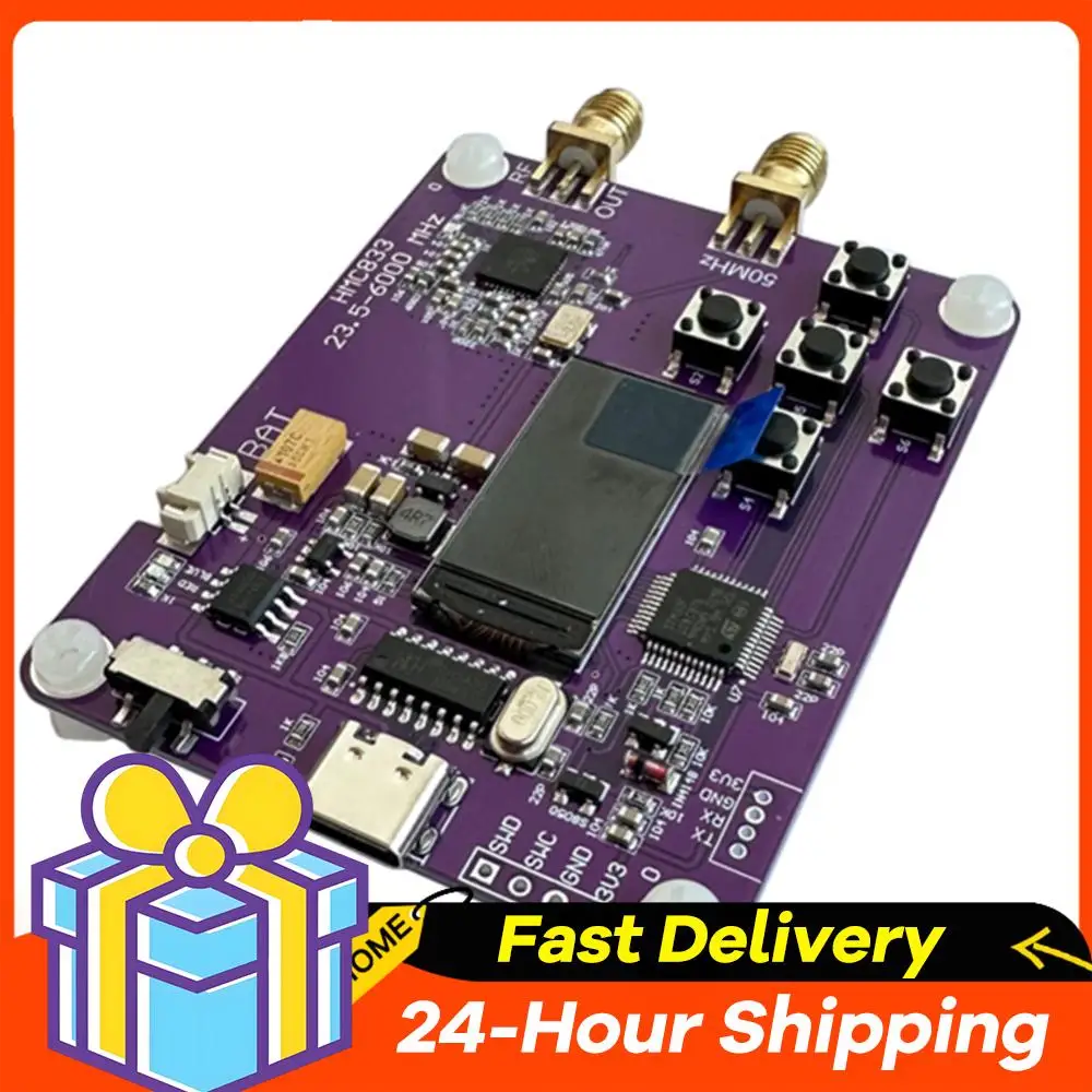 

HMC833 6Ghz RF Signal Generator 0.96inch OLED Screen Display RF Signal Source Transmitter Type-C Generator Module