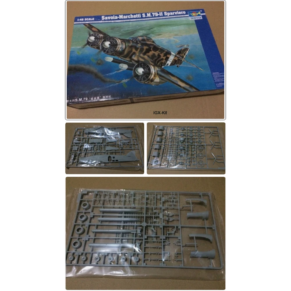 

Модель самолета-бомбардировщика Trumpeter 02817 1/48, Италия, Savoia Marchetti 79 Sparviero, пластиковый конструктор, подарок