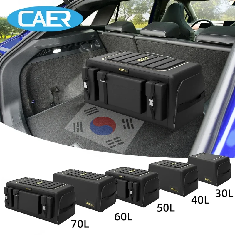 70L Car Trunk Organizer Storage Box Oxford Cloth Auto Organizers Bag Folding Trunk Storage Pockets For Vehicle Sedan 