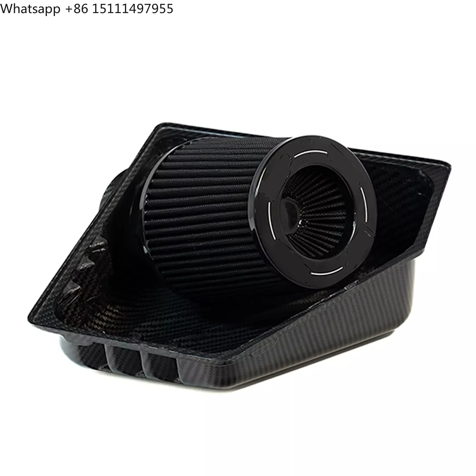 Carbon Fiber Auto Parts Factory Customized Black Glossy Carbon Car Auto Intake Induction Kit for Porsche   Benz