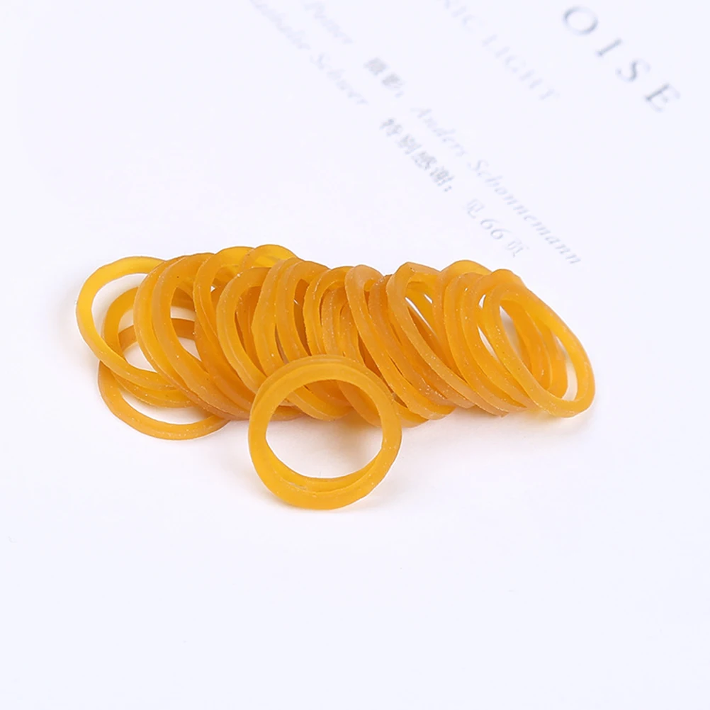 

100G Rubber Bands Sturdy Transparent Natural Stretchable 1.5X0.14Cm Round Bundled Ring For Office Classroom Home