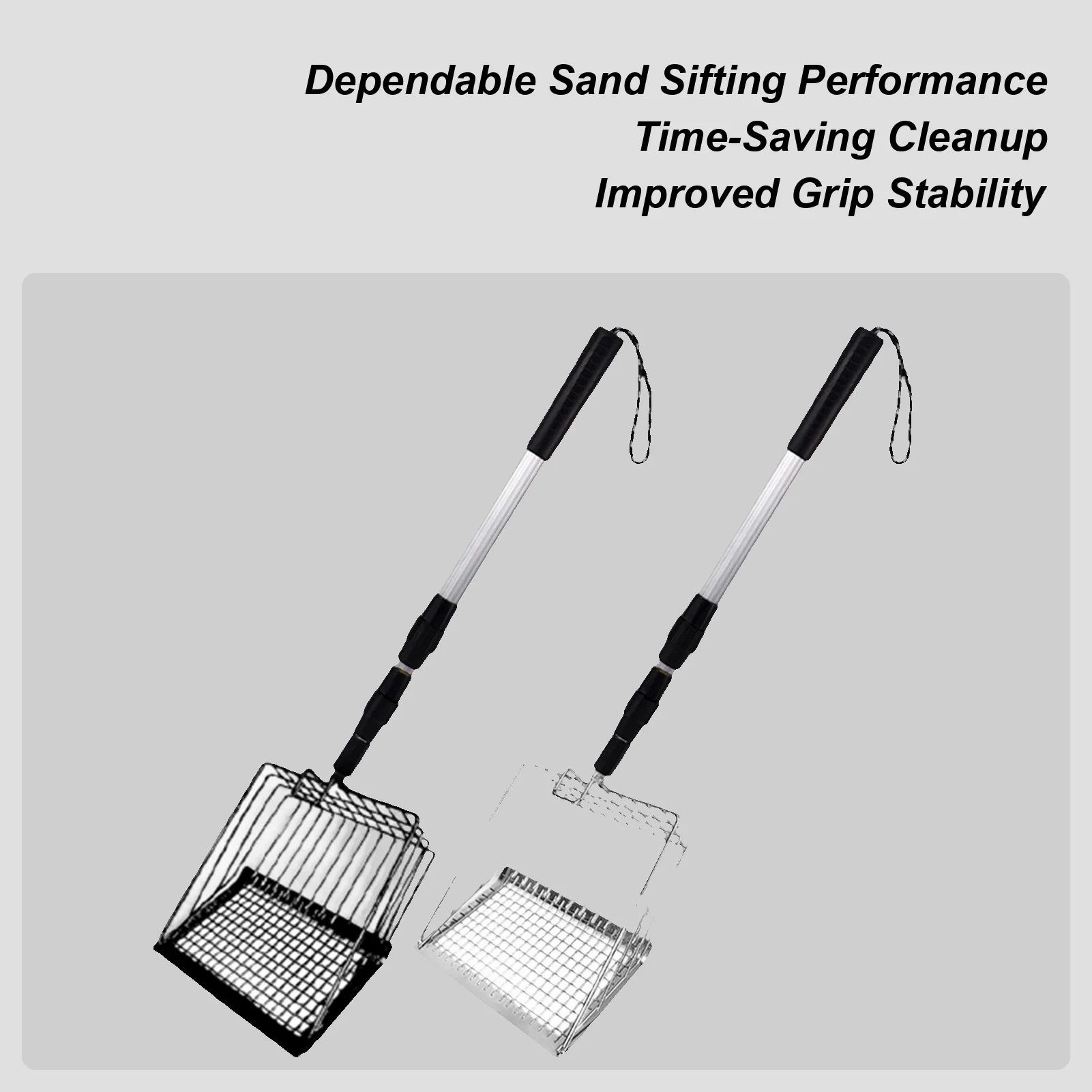 Cat Litter Scoop Sifting Cat Litter Box Scooper Shovel Long Handle Poop Cleaning Sifter Shovel for Household Small Space Living