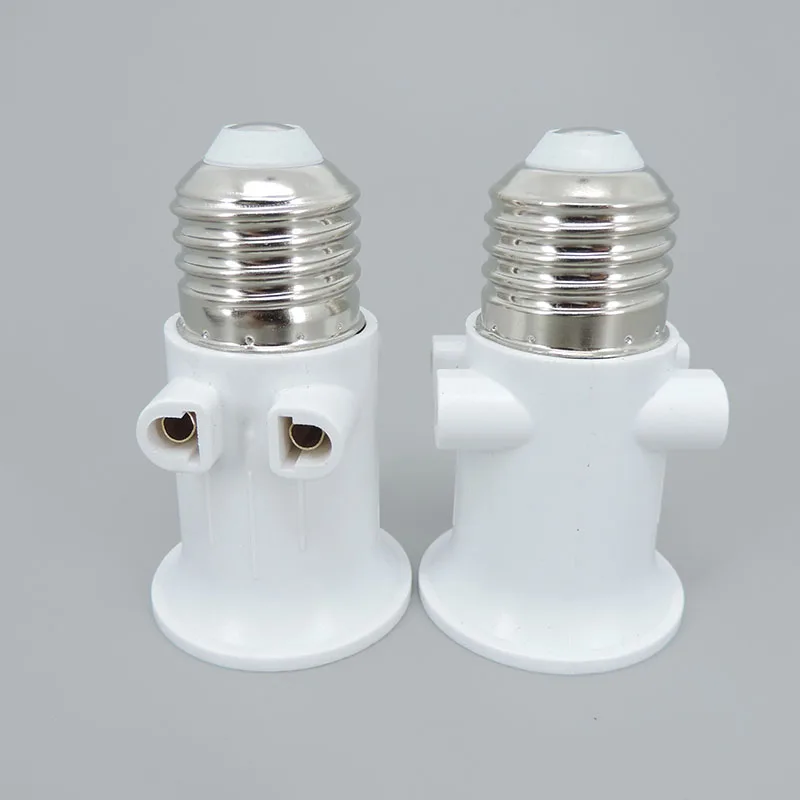 AC 110V 240V 4A E27 Power LED Bulb Lamp Base Socket to EU Plug Adapter Lighting Light Holder Connector Screw Conversion plug