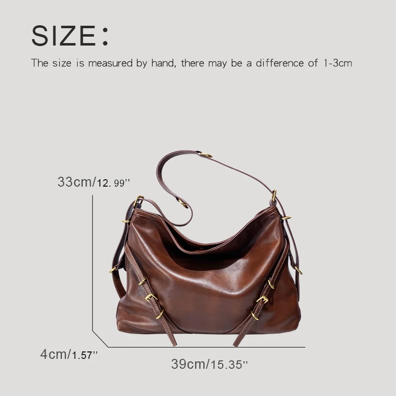 England Style Tote Bags For Women Luxury Designer Handbags Purses 2024 New In PU Vintage Imitation Cow Leather Underarm Shoulder