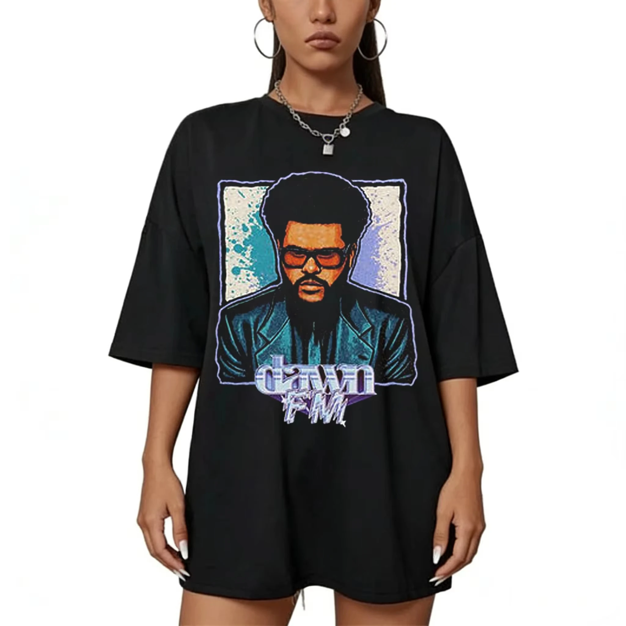 Unisex R&B Streetwear Short Sleeve T-shirt For Fans, 2026 The Weeknd After Hours Til Dawn World Tour Merch Women And Men T-Shirt