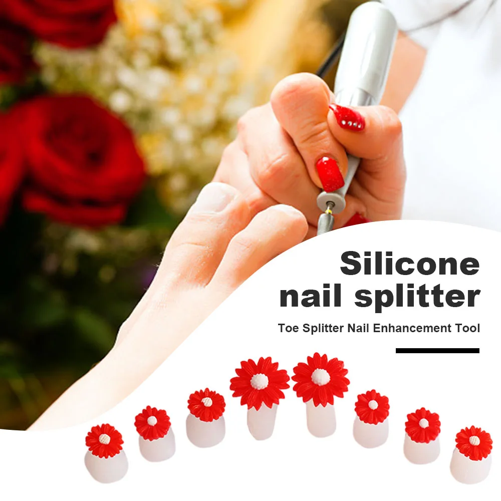 Stijlvolle Siliconen Teen Separators Nagel Polijsten Teen Stretcher Nagel Polijsten Voet Teen Spacers Draagbare Pedicures Nail Art Tools
