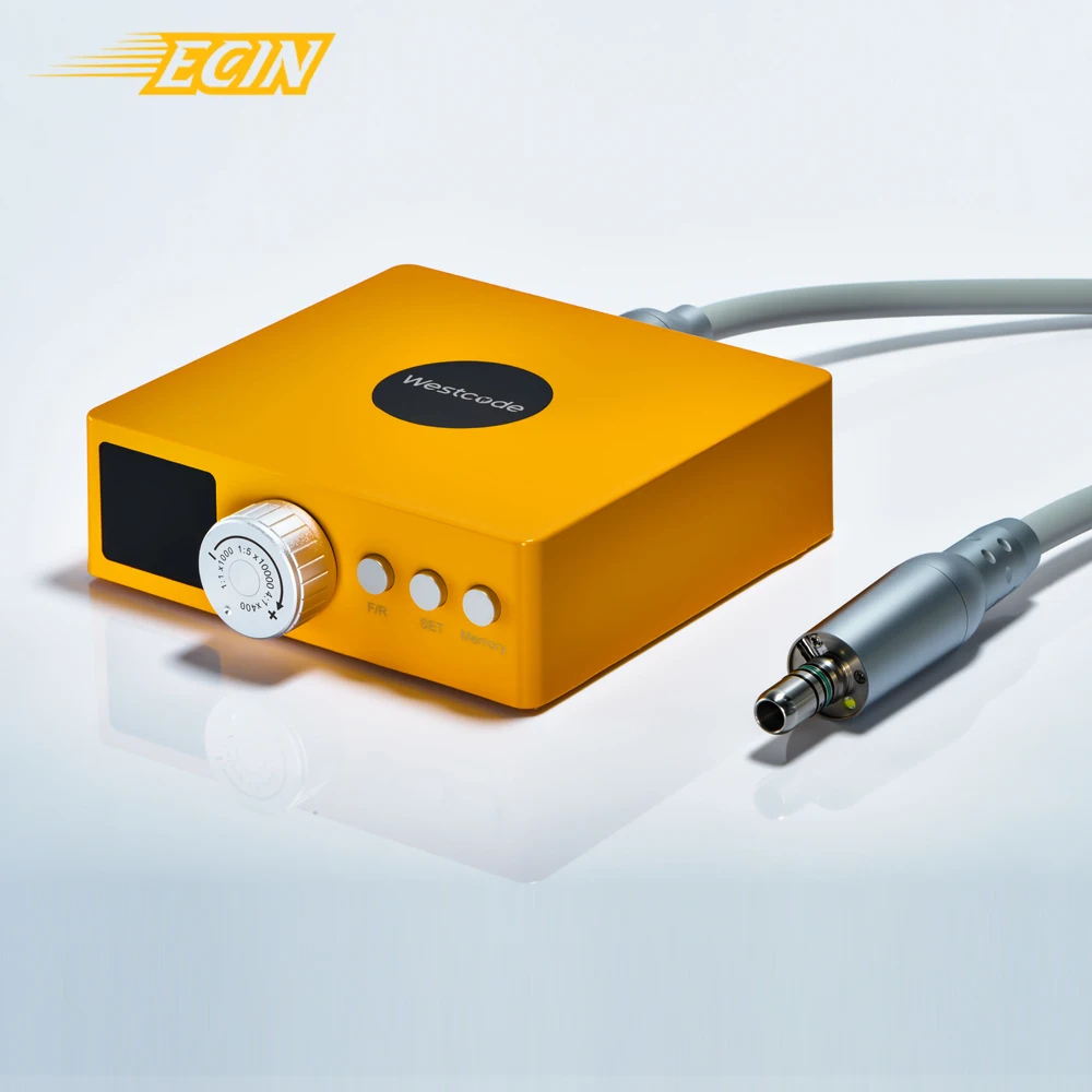 ECIN Dental Brushless LED Micro Motor Electric Motor E Type Contra Angle Low Speed Handpiece with Internal Water Spray Equipment