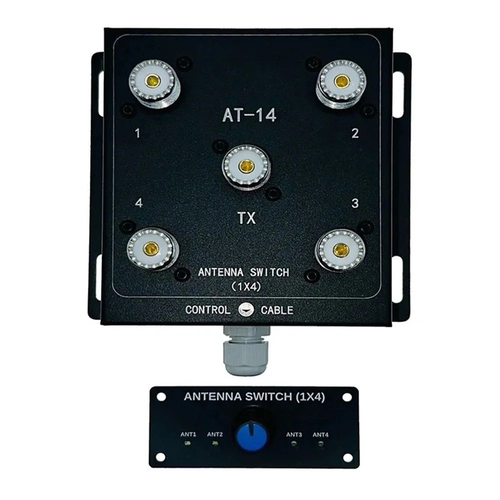 AT-14 4-Way Coax Remote Antenna Switch Convenient Switching 1.8MHz-60MHz 500W PEP Ham Radio Station