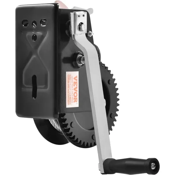 

Hand Winch, 3500 lbs Pulling Capacity, Boat Trailer Winch Heavy Duty Rope Crank with 33 ft Steel Wire Cable and Two-Way