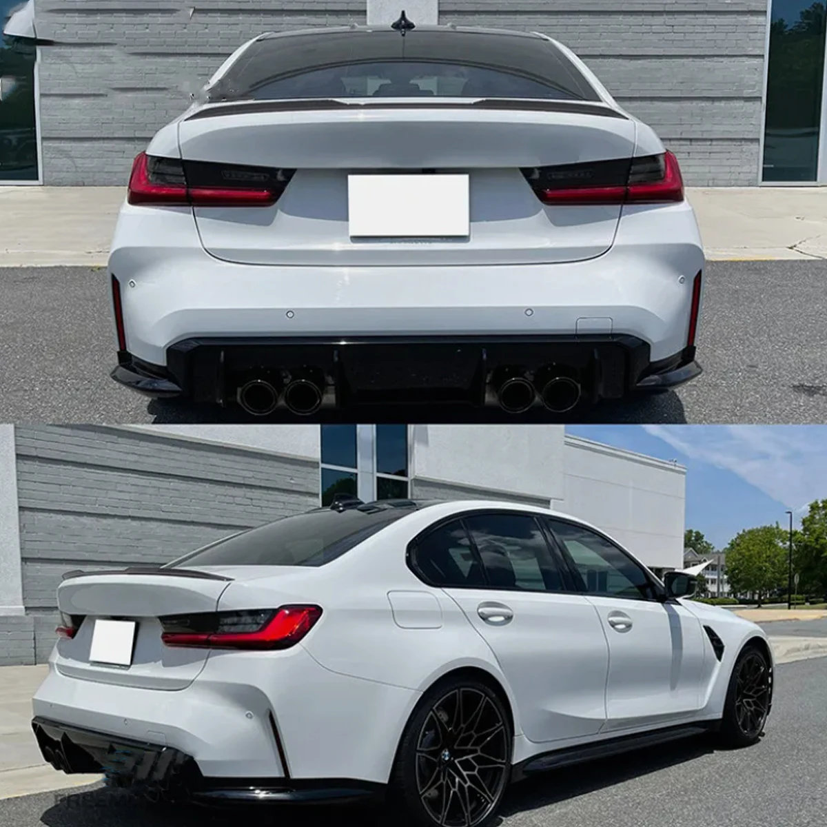 塗装 bmw g20 リア スポイラー BMW G20 3シリーズ G80 M3 セダン用 M