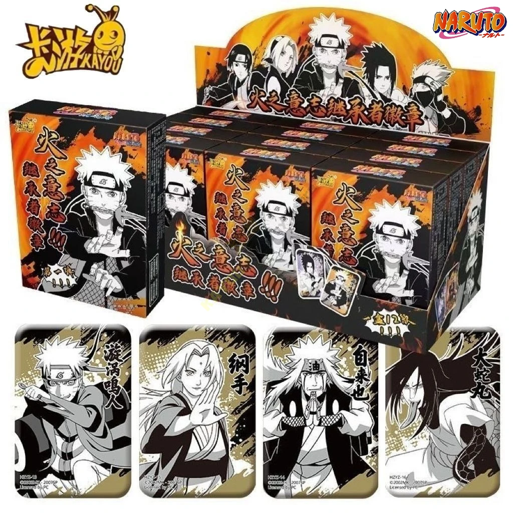 

KAYOU Official Genuine NARUTO Medal Animation Theme Series Brooch Children's Toys Holiday Pin Gifts Around Cartoons Original Box