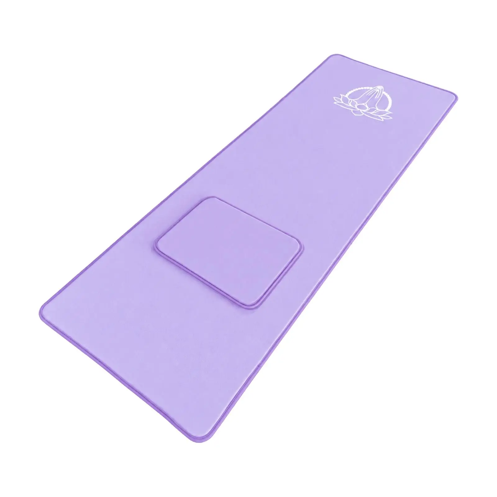 Non Slip Exercise Mat with Praying Lotus Pattern for Yoga Pilates Home Gym Workout Cushion Shock Absorbing Support