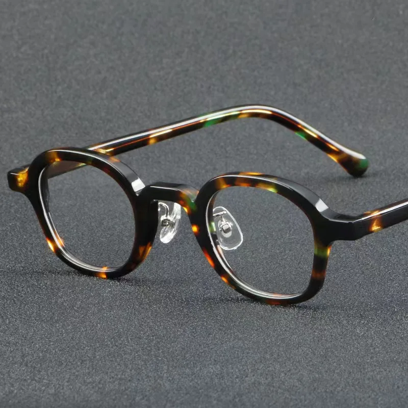 

Retro Acetate Glasses Frame Handmade Men's Optical Eyeglasses Round Women's Customize Myopia Hyperopia Prescription