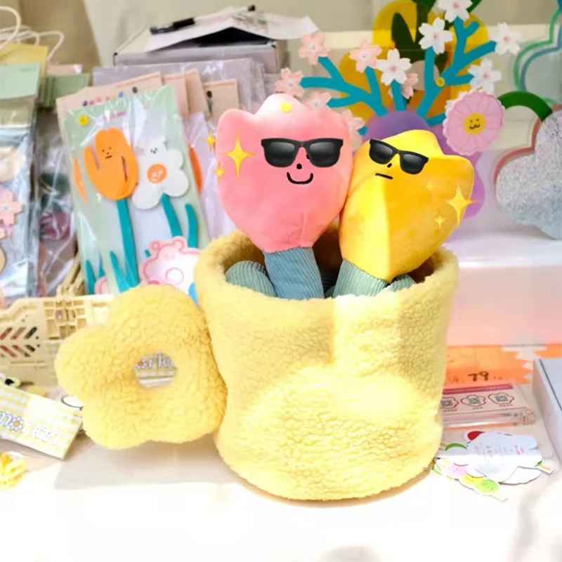 Cute Tulip Flower Plush Toy Funny Long Tulip Plushies Pillow Cartoon Soft Kids Babys Toys Gifts for Girls ChildKawaii Room Decor