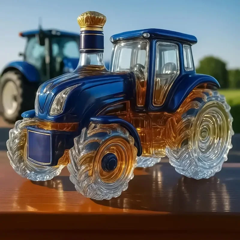 Decanters for Alcohol Glass Tractor Home Decor Empty Car Whiskey Decanter Tequila Bottle for Wine Vodka Brandy Home Office Bar