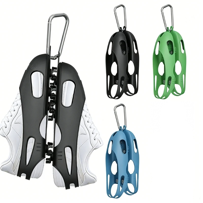 Q39E Easy To Carry TPE Spiked Shoe Protectors With Metal Hook For Simple Connection To Bags Or Belts