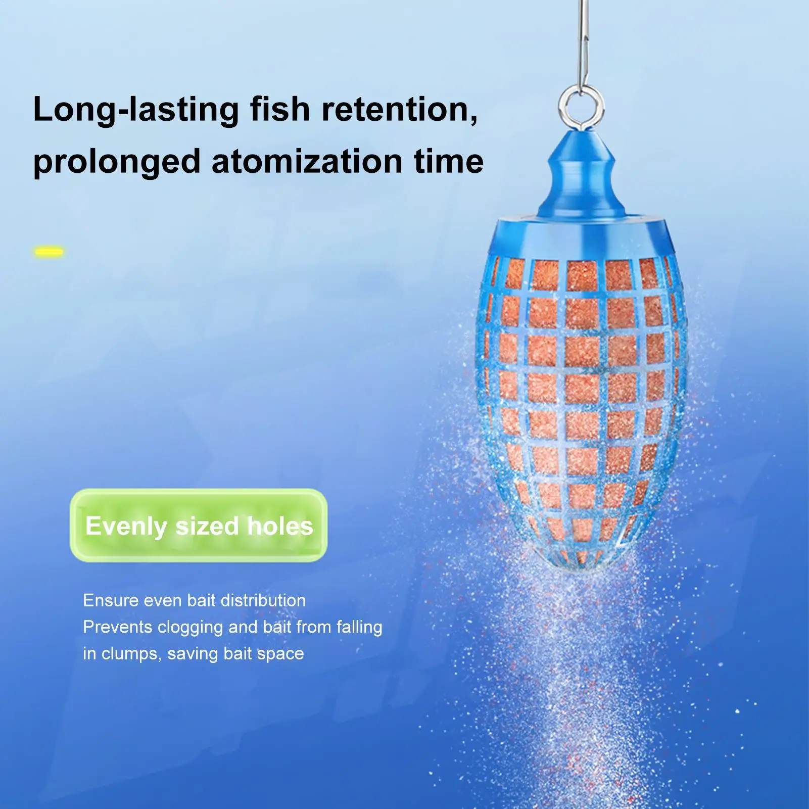Fishing Bait Cage Swivel Locking, Lightweight Large Capacity Bait Trap Cage, Portable Fish Feeder Basket for Sea River Lake