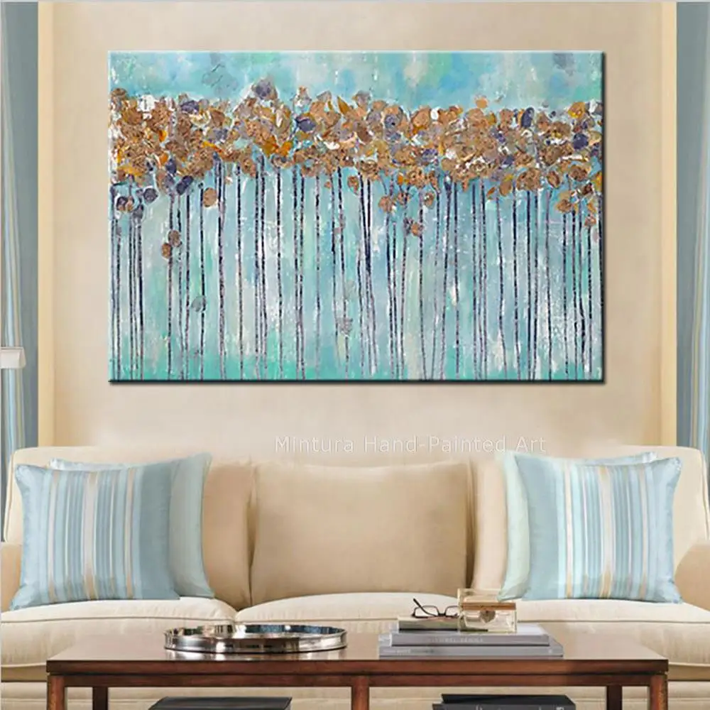 Mintura Large Artwork handpainted Hope Tree Destroys City Modern Oil Paintings On Canvas Wall Art Picture Living Room Home Decor