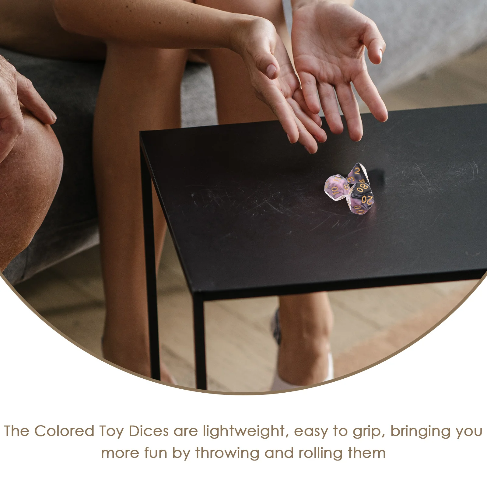 

1 set 1 Set Of 10 Sided Multi Sided Colored Math For Party Ktv Bar Home Gathering Fun Acrylic Set Portable Lightweight