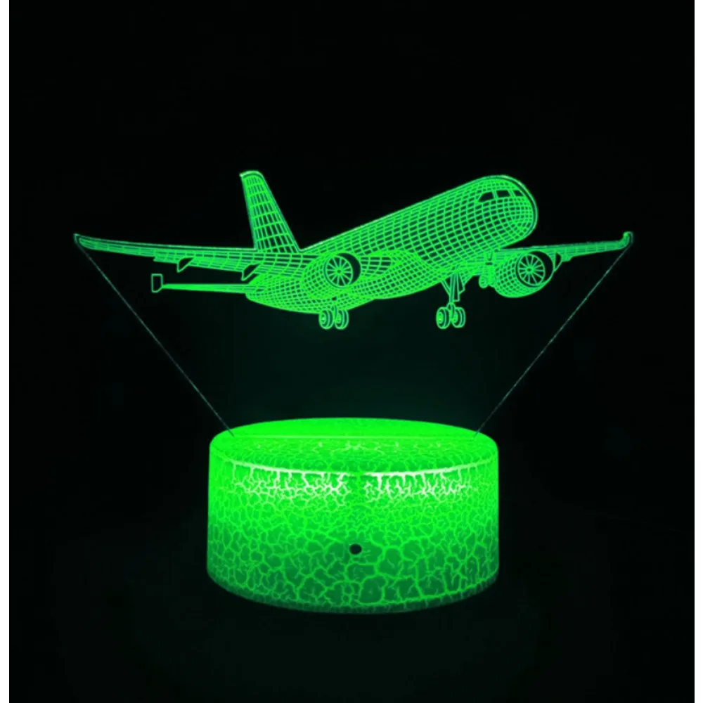 Nighdn Airplane 3D Night Light Usb Touch lampada da tavolo decorazione comodino Nightlight bambino compleanno regali di natale per bambini ragazzi