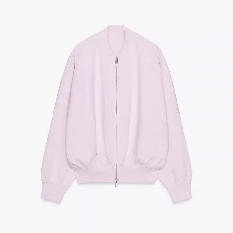 Loose Fit round Ne Linked Pilot Jaet Outerwear Women's Autumn 2025 364850 Pants 36485 Commute Sle Long Sve Zipper