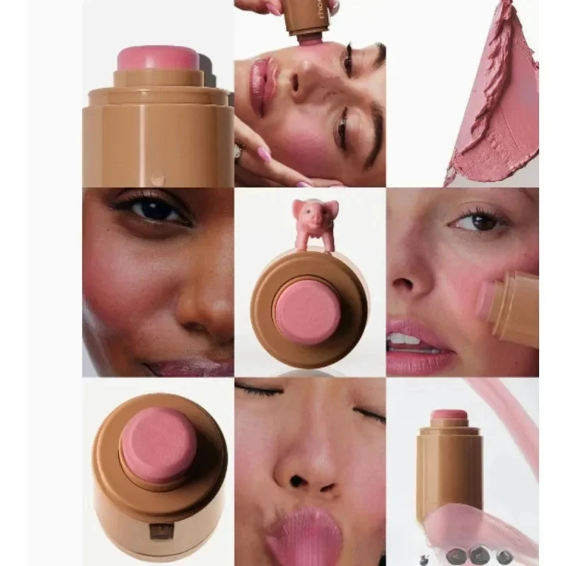 Cheek Blush Cream Blusher Stick Lip Lift Complexion Long-lasting Waterproof Simple Tint High Pigment Beauty Makeup ins