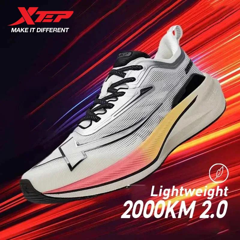 Xtep 2000KM 2.0 Running Shoes Men  Summer Professional TPU Shock Absorption Sneakers 876219110043(suggest half size down)