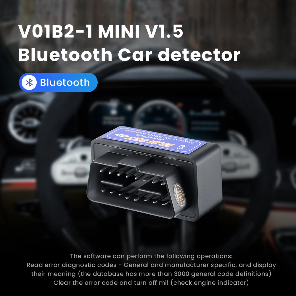 New OBD V2.1 V1.5 mini ELM327 OBD2 Bluetooth Auto Scanner OBDII 2 Car ELM 327 Tester Diagnostic Tool