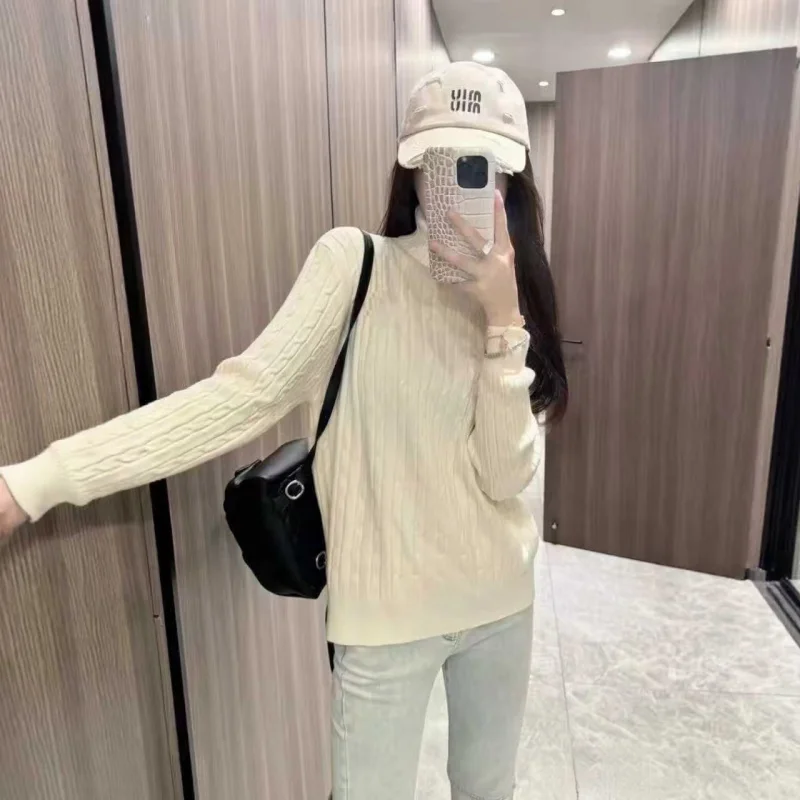 

Skin-Friendly Soft Women'S Base Shirt New Autumn Winter RL Solid Color Casual High-End Knitted Sweater
