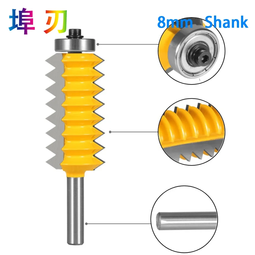 قاطع تفريز مشترك لوح V مرفوعة ، لقمة توجيه 8 Shank ، غراء مفصل الإصبع ، لقمة توتر مخروط ، LT021