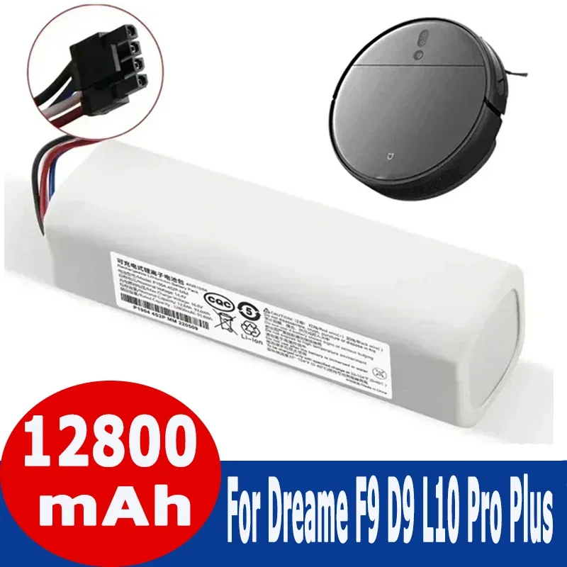 

Original 14.4V 12800mAh Robotic Vacuum Cleaner Replacement Battery For Dreame F9 D9 L10 Pro Plus RLS3 RLS5 RLS5L RLS5D Part