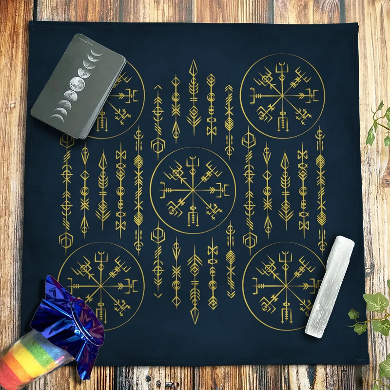 

Sacred Runes Symbol Tarot Tablecloth Velvet Altar Cloth Pagan Spiritual Pendulum Witchcraft Astrology Oracle Cards Pads Dropship