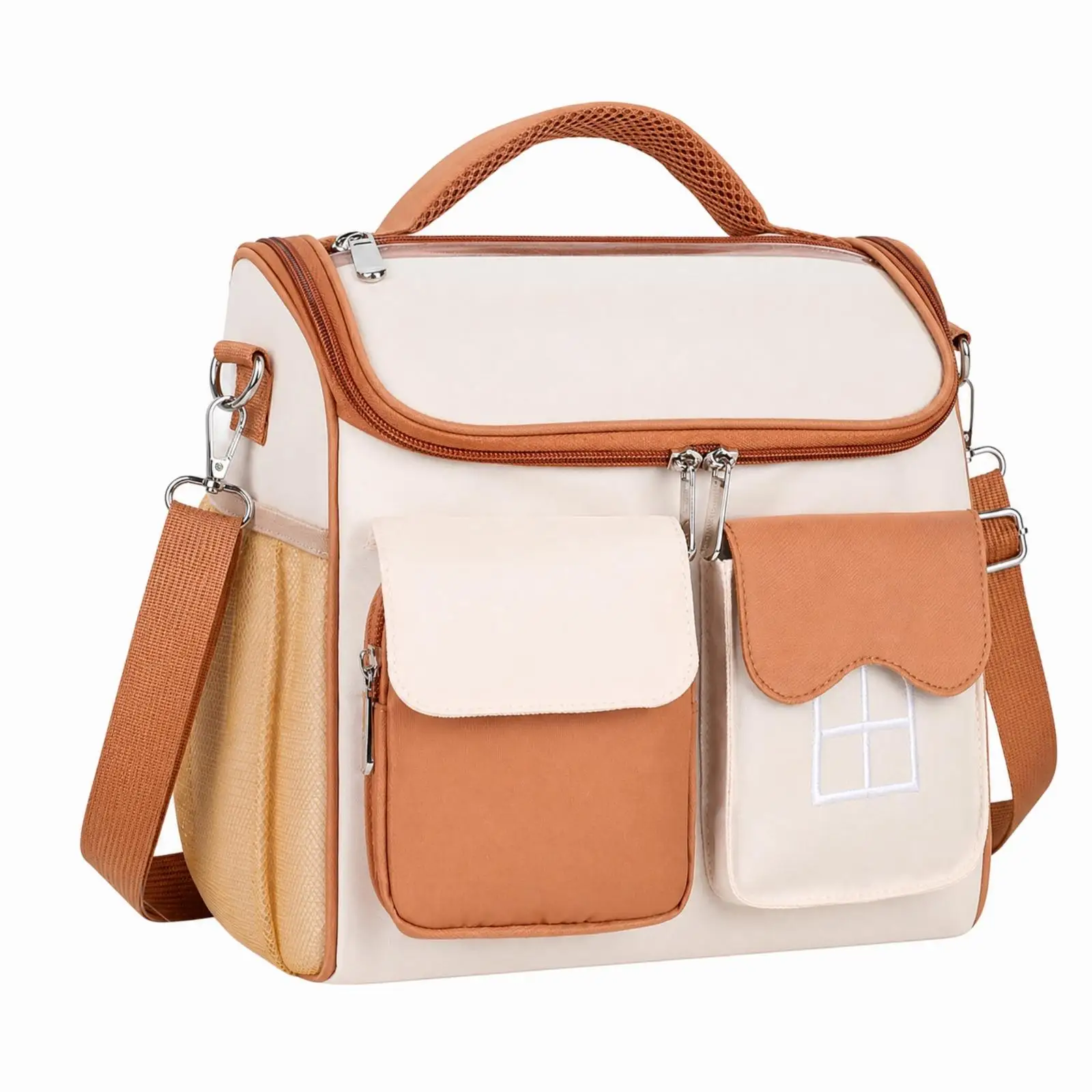 Lightweight Cloth Insulated Meal Carrier for Kids School with Adjustable Strap Cooler Lunch Tote for Daycare