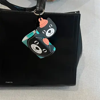 Moderiktigt läderfodral med björnvalp och Musse Pigg-motiv för hörlurar till Airpods Pro 3 Pro 2 Airpods 4 3 2-fodral med berlockskydd 10 best sales Mickey airpods - №7