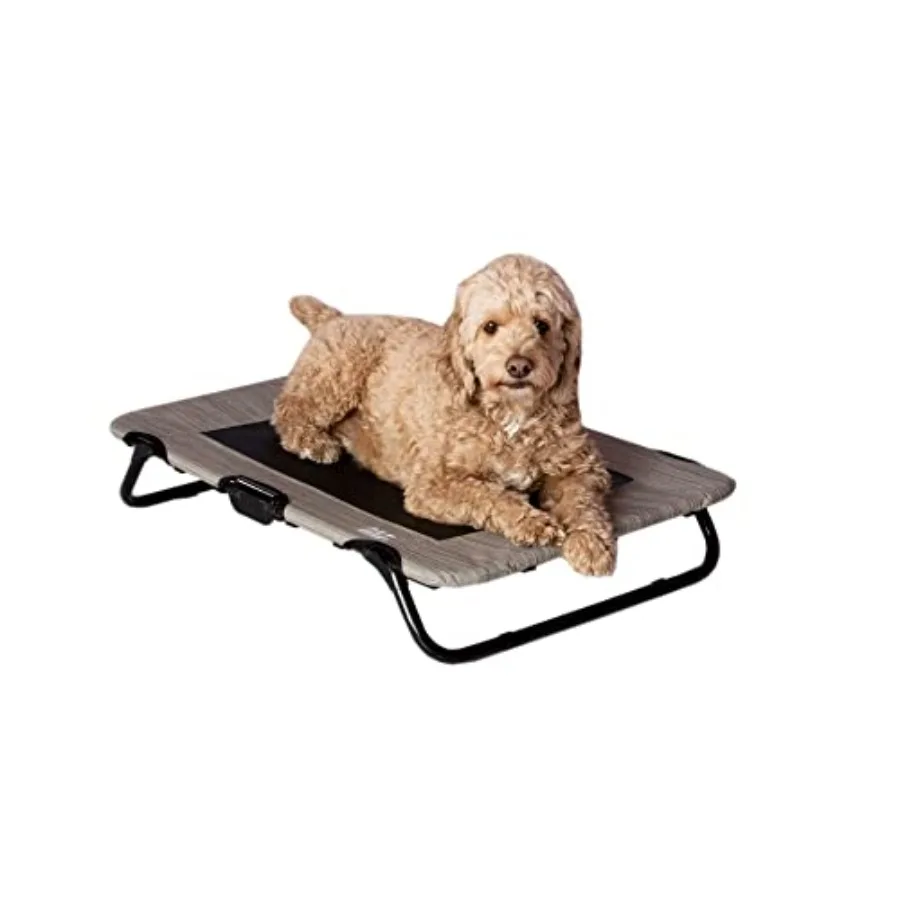 

Премиальная кровать-лежанка для животных Lifestyle Pet Cot с охлаждающей сеткой, не требующая сборки, устойчивая к разрывам, для использования в помещении и на улице, легкая и портативная.