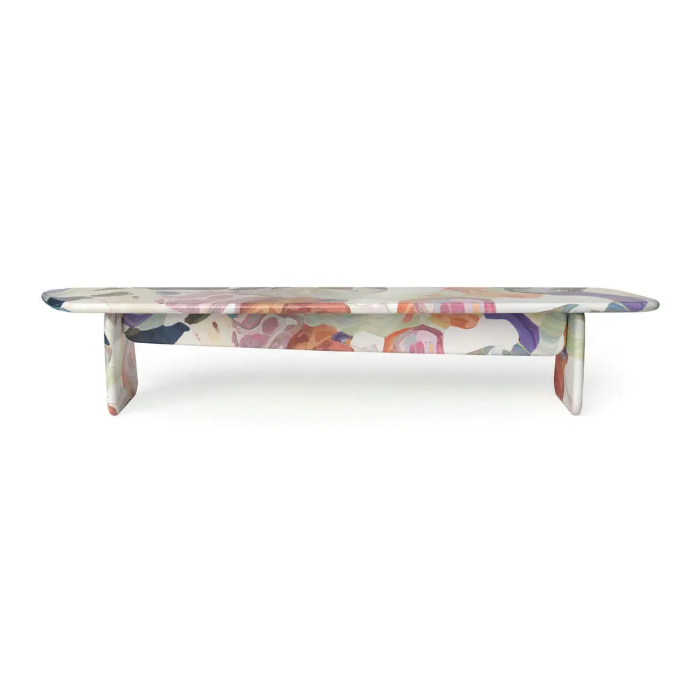 ✗X Customized  Designer Colorful Lacquer  Fiberglass Coffee Table  White End Table Rectangle Solid Wood Bench for Living Room&