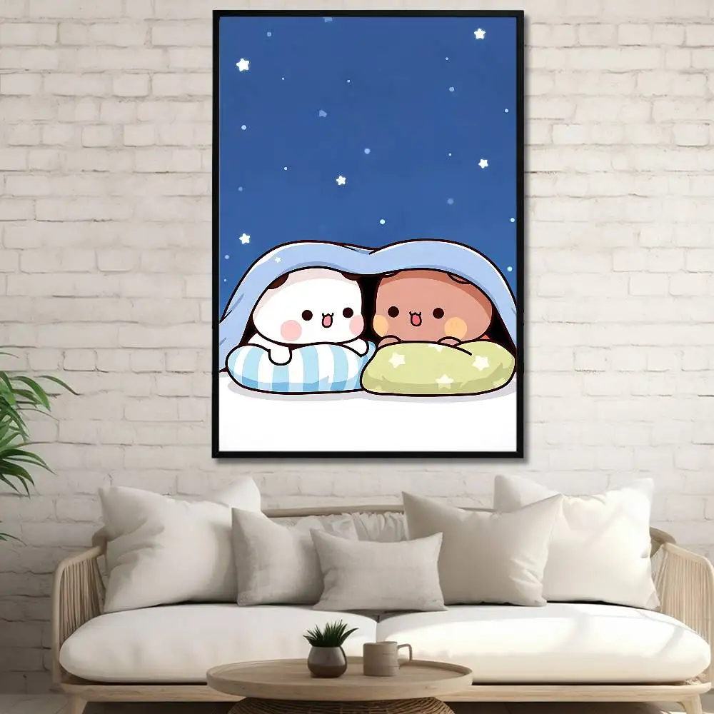 B-Bubu D-Dudu Bear Poster Waterproof HD Wall Art Decal Self-Adhesive Aesthetic Decor For Home Living