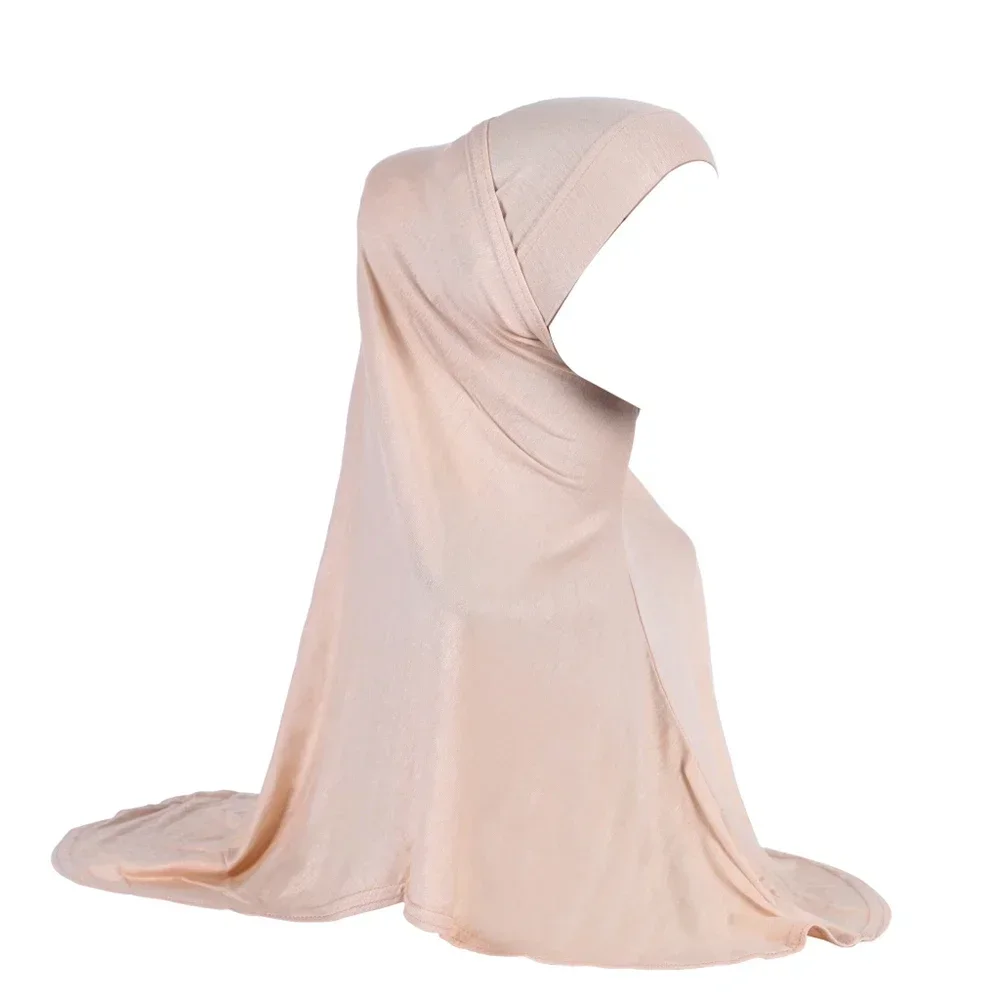 2PCS Hijab Amira Hat Muslim Under Scarf Bonnet Cap Headscarf Wrap Shawl Turban Arab Prayer Hat Worship Service Neck Cover Hijabs