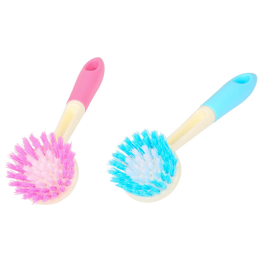 

3pcs Kitchen Cleaning Brush Bowl Pot Pan Scrub Dish Household Supplies Multifunction Long Handle Durable Quality Glass