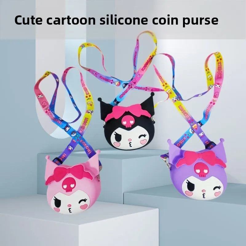 

Kawaii cartoon characters Sanrio Kulomi cartoon hot products children's bag cross bag cute silicone change waterproof wholesale