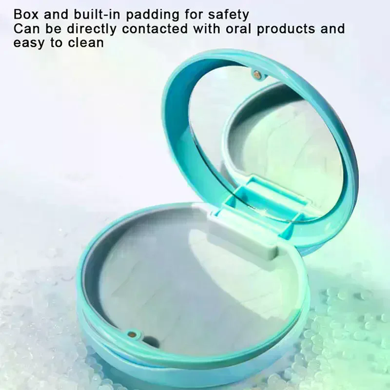 Retainer Box Fake Teeth Denture Storage Case With Mirror Mouthguard Aligner Braces Container Oral Hygiene Supplies Organizer