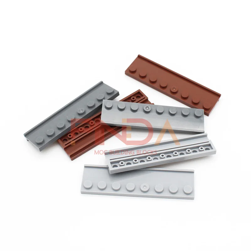 10PCS 30586 Blocks Accessories Bricks 8x2 with Slotted Door Track Technology Building Part MOC Toys DIY Christmas Gift