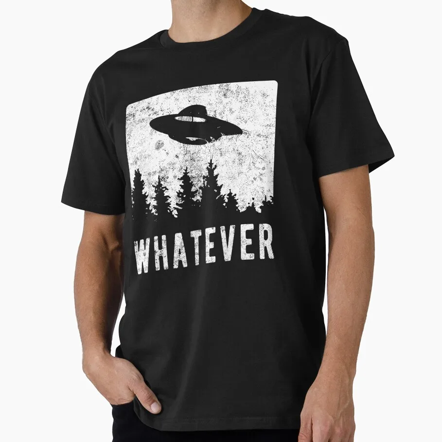 

Sarcastic Alien UFO Sic fi Alien Movie The X files tv show Gift shirt for man 100% cotton Print Graphic Clothes All size Tops