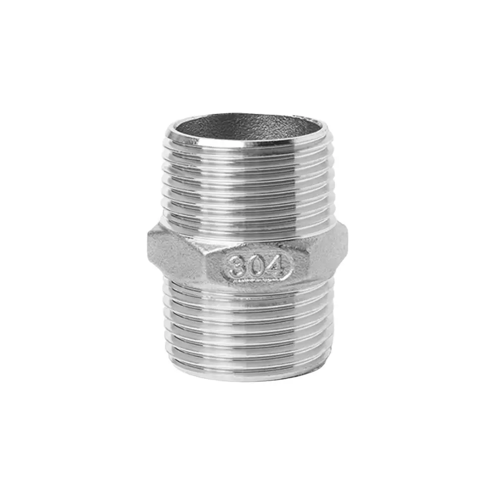 Durable 304 Stainless Steel Pipe Fitting Connector Male Thread 1/8 1/4 3/8 1/2 3/4 1