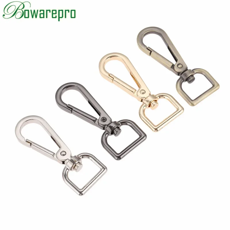 bowarepr 16/38mm Leather Bag Handbag Purse Shoulder Strap Belt Clasp Clip Trigger Buckle Keychain Key Ring Dog Chain Collar Snap