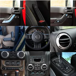 Car Interior Accessories For Jeep Wrangler JK 2011 2012 2016 2014 2015 2016 2017 Black Carbon Fiber Decorative Sticker